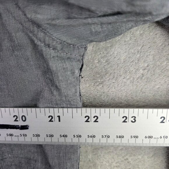 Mens Denim & Flower Slim Fit Gray Shirt Long Sleeve Button-Up 100% Cotton Size L - Picture 5 of 8